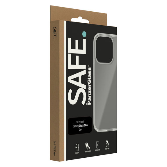 Caz TPU pentru Samsung Galaxy A14/A14 5G, Transparent, SAFE by PanzerGlass