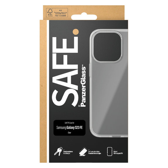 Caz TPU pentru Samsung Galaxy S23 FE, Transparent, SAFE by PanzerGlass
