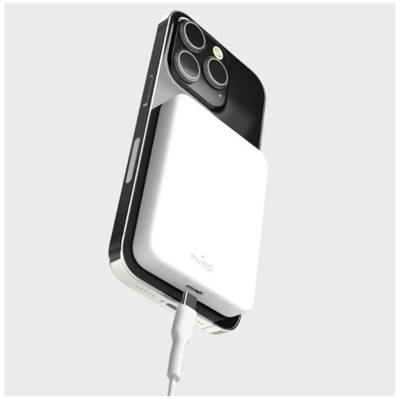 PURO - MagSafe PowerBank 4200 mAh 5W, USB-C, alb