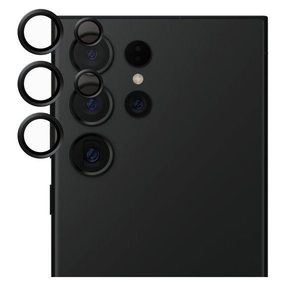 Protecție lentile cameră pentru Samsung Galaxy S24 Ultra, Negru, SAFE by PanzerGlass