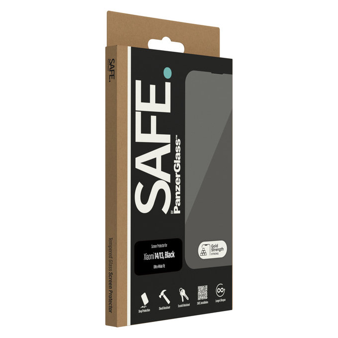 Sticlă securizată UWF pentru Xiaomi 14/13, Negru, SAFE by PanzerGlass