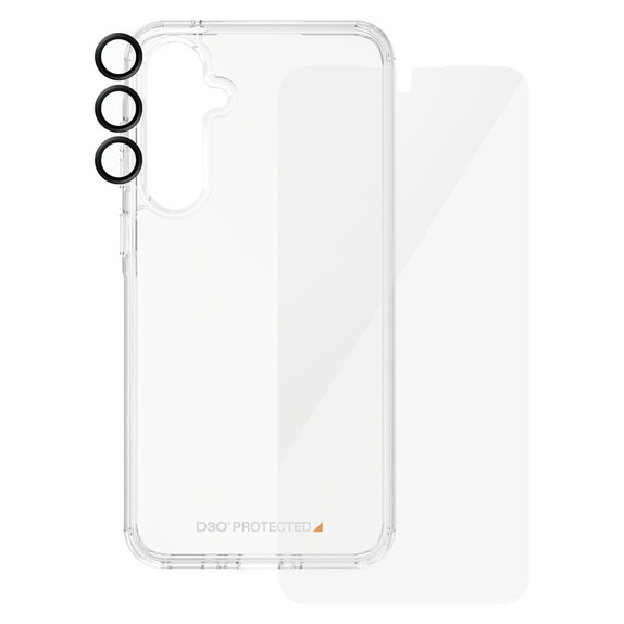 Bundle Hoops + Sticlă securizată UWF + Hard Case D3O pentru Samsung Galaxy A55 5G, PanzerGlass