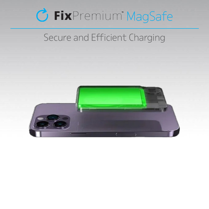 FixPremium - MagSafe PowerBank cu LCD 5000mAh, violet