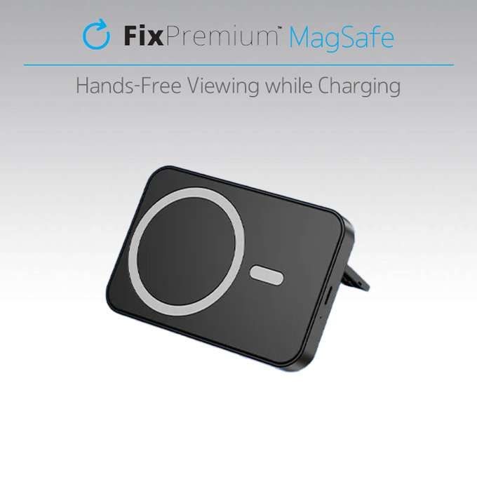 FixPremium - MagSafe PowerBank cu Stand 5000mAh, negru