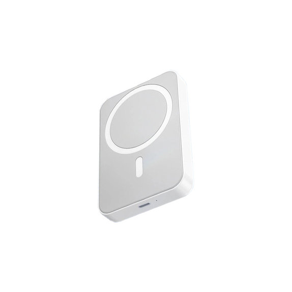 FixPremium - MagSafe PowerBank cu Stand 5000mAh, alb