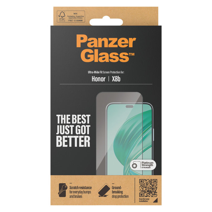 Sticlă securizată UWF pentru Honor 90 Smart, Negru, PanzerGlass