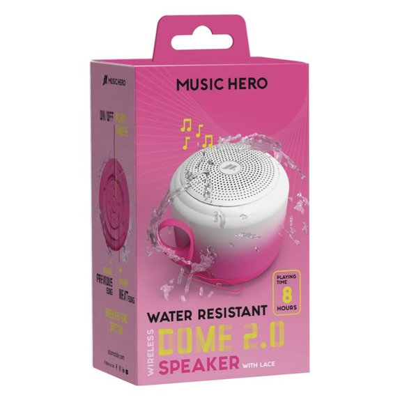 Music Hero - Difuzor wireless DOME 2.0, 3 W, alb