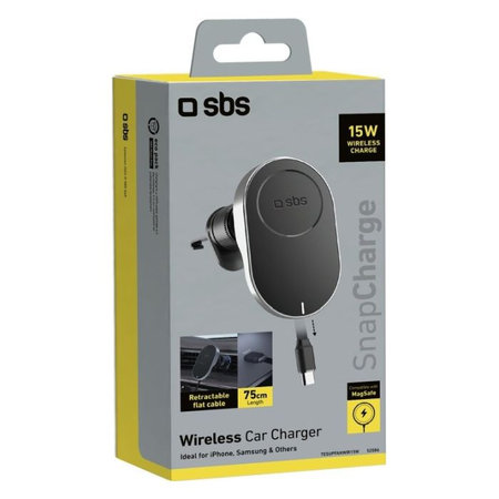 SBS - Suport auto cu MagSafe, 15W, negru