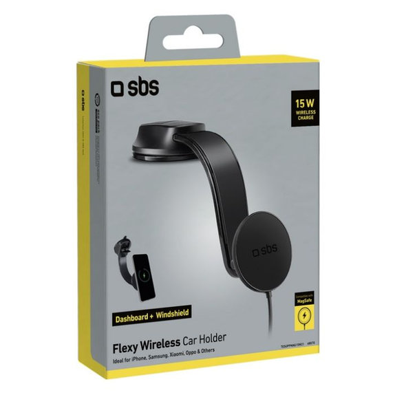 SBS - Suport auto Flexy cu MagSafe, 15W, negru