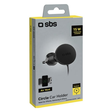SBS - Suport auto Circle cu MagSafe, 15W, negru