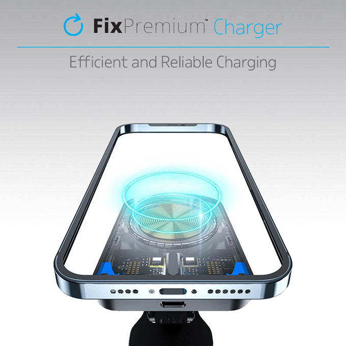 FixPremium - Incărcător de mașină cu MagSafe V2, negru