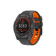 FixPremium - Curea din silicon bicolor pentru Garmin (QuickFit 26mm), gri