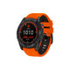 FixPremium - Curea din silicon bicolor pentru Garmin (QuickFit 22mm), portocaliu