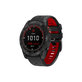 FixPremium - Curea din silicon bicolor pentru Garmin (QuickFit 20mm), negru