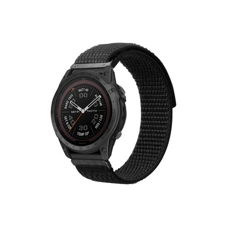 FixPremium - Curea din nailon pentru Garmin (QuickFit 22mm), negru