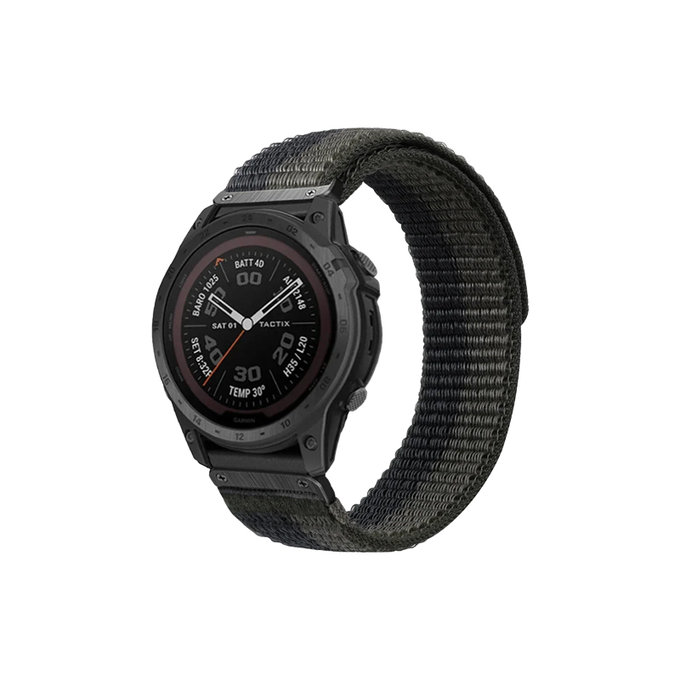 FixPremium - Curea din nailon pentru Garmin (QuickFit 22mm), gri