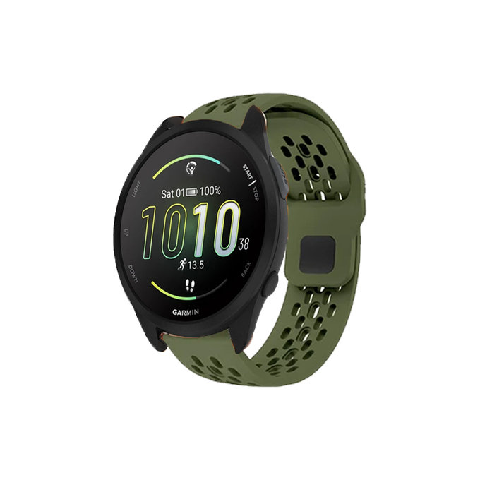 FixPremium - Curea universală din silicon pentru Garmin (22mm), verde