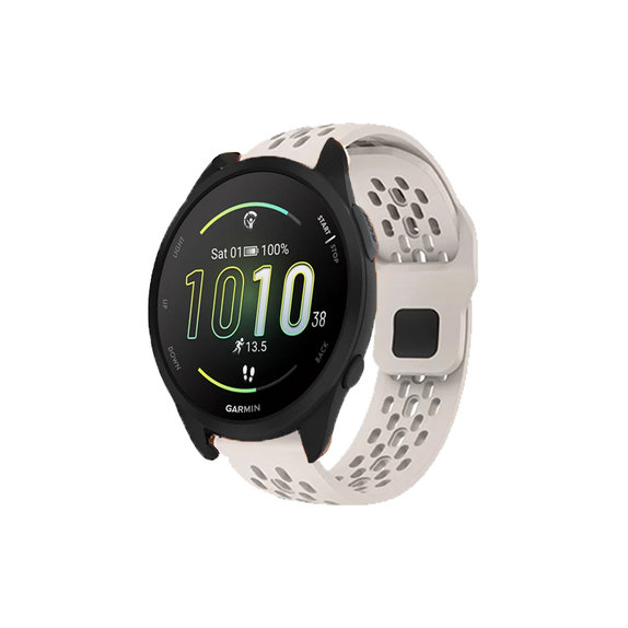 FixPremium - Curea universală din silicon pentru Garmin (20mm), alb