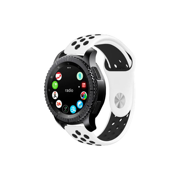 FixPremium - Curea sport din silicon pentru Garmin (20mm), alb