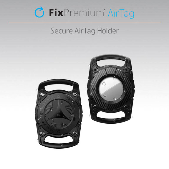 FixPremium - Zgardă AirTag pentru câini și pisici, neagră