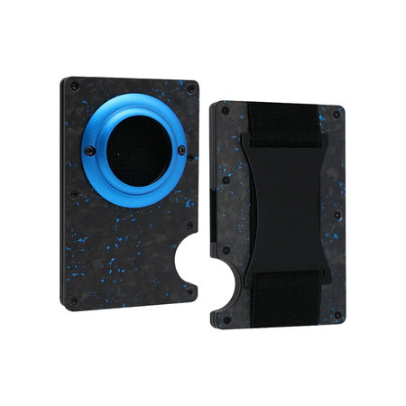 FixPremium - Portofel AirTag Carbon cu curea, albastru