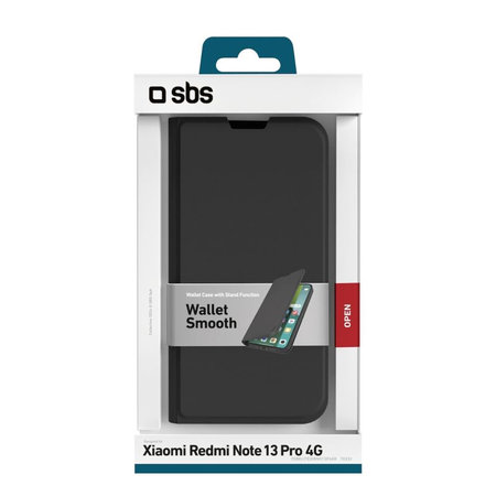 SBS - Caz Book Wallet Lite pentru Xiaomi Redmi Note 13 Pro 4G, negru