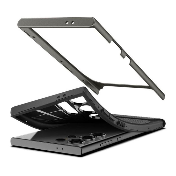 Spigen - Caz Neo Hybrid pentru Samsung Galaxy S24 Ultra, Gunmetal