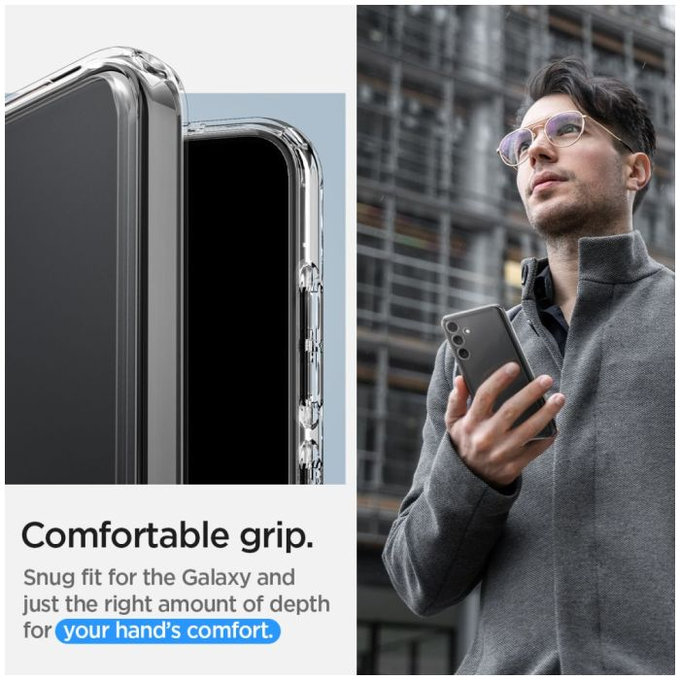 Spigen - Caz Ultra Hybrid pentru Samsung Galaxy S24 Plus, Crystal Clear