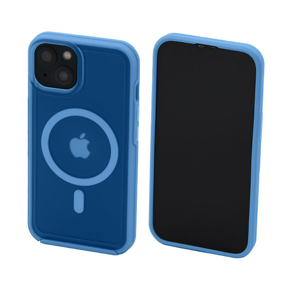 FixPremium - Caz Clear cu MagSafe pentru iPhone 14, blue