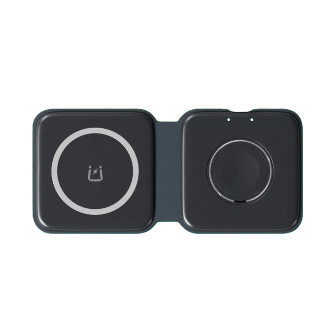 FixPremium - MagSafe Duo pentru iPhone & Apple Watch, negru