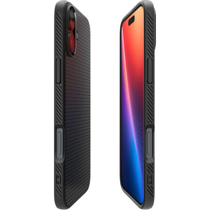 Spigen - Caz Liquid Air pentru iPhone 16 Plus, matte black