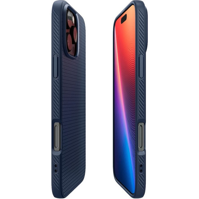 Spigen - Caz Liquid Air pentru iPhone 16 Pro, navy blue