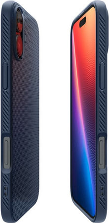 Spigen - Caz Liquid Air pentru iPhone 16, navy blue