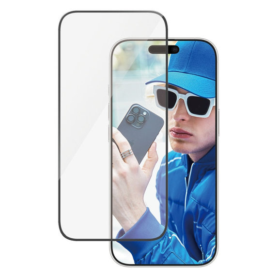 Sticlă securizată UWF cu aplicator pentru iPhone 16 Pro, Negru, PanzerGlass