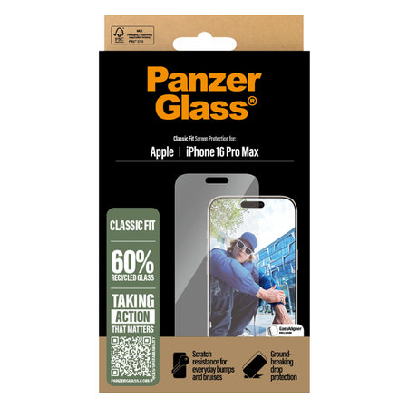 PanzerGlass - Geam Securizat pentru iPhone 16 Pro Max, transparent