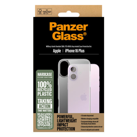 PanzerGlass - Caz HardCase pentru iPhone 16 Plus, transparent