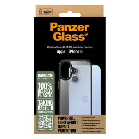 PanzerGlass - Caz HardCase pentru iPhone 16 negru