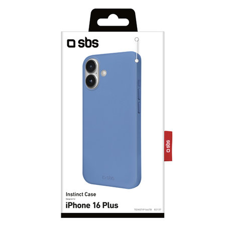SBS - Caz Instinct pentru iPhone 16 Plus, albastru