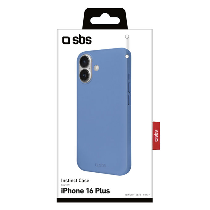 SBS - Caz Instinct pentru iPhone 16 Plus, albastru