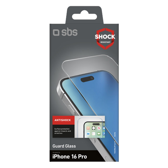 SBS - Geam Securizat Guard Glass pentru iPhone 16 Pro, transparent