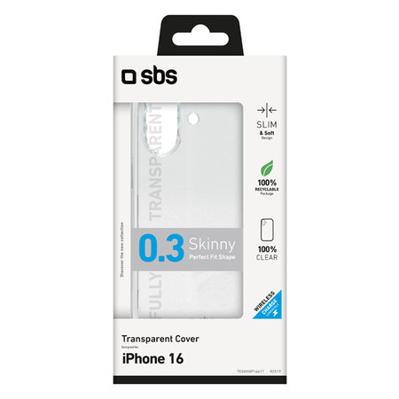 SBS - Caz Skinny pentru iPhone 16, transparent