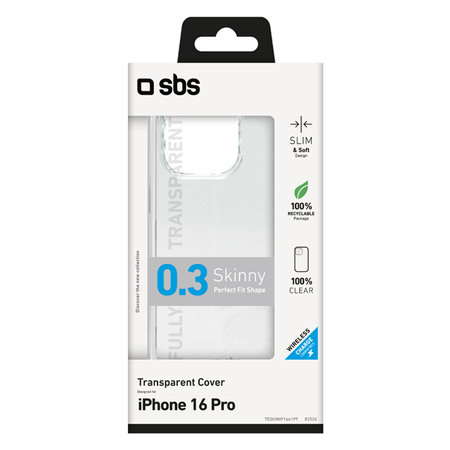 SBS - Caz Skinny pentru iPhone 16 Pro, transparent