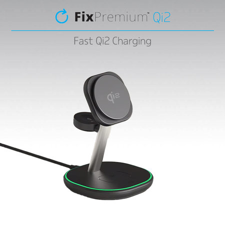 FixPremium - MagSafe Stand de încărcare cu Qi2, negru