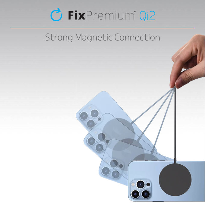 FixPremium - MagSafe Încărcător cu Qi2, negru