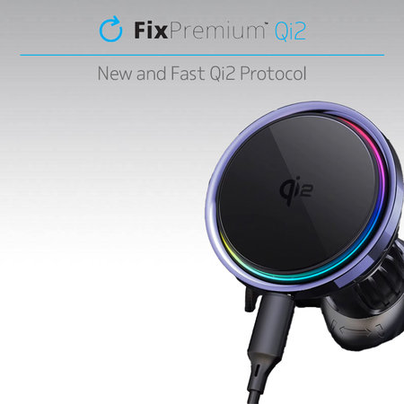 FixPremium - MagSafe Încărcător auto Mini cu Qi2, negru
