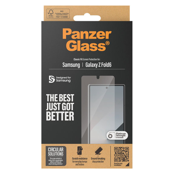 Sticlă securizată Classic Fit pentru Samsung Galaxy Z Fold6, Transparent, PanzerGlass