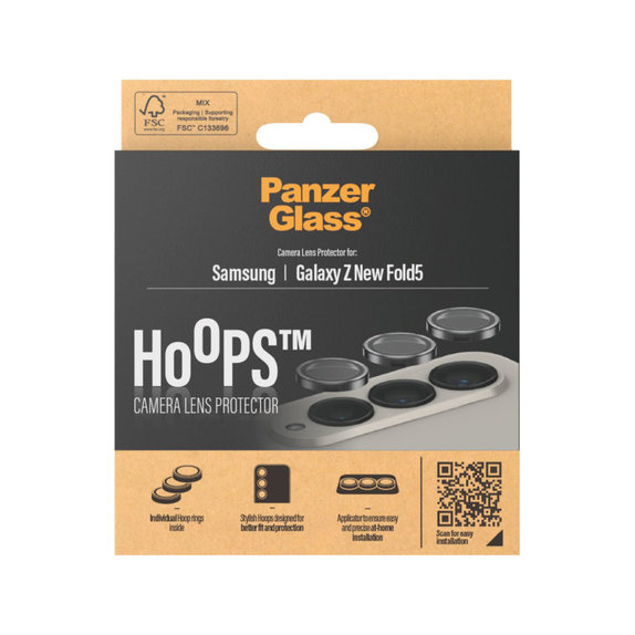 Protecție lentile cameră Hoops pentru Samsung Z Fold6, Negru, PanzerGlass