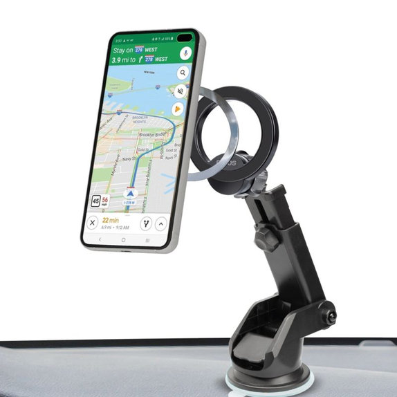SBS - Suport auto Circle Mag cu braț telescopic, MagSafe, negru