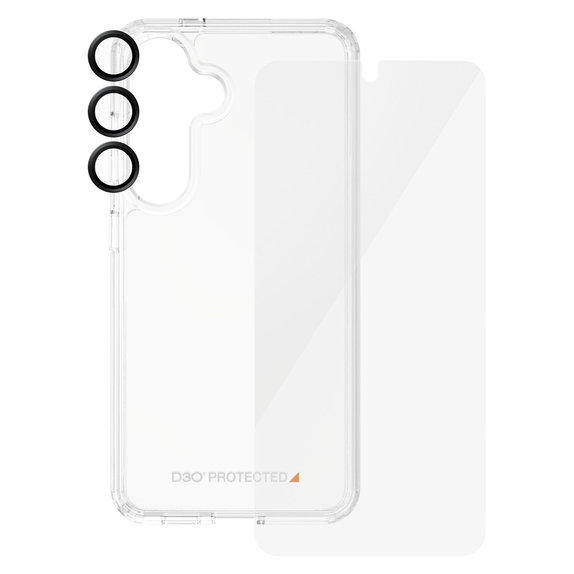 Bundle Hoops + Sticlă securizată UWF + Hard Case D3O pentru Samsung Galaxy S24, PanzerGlass