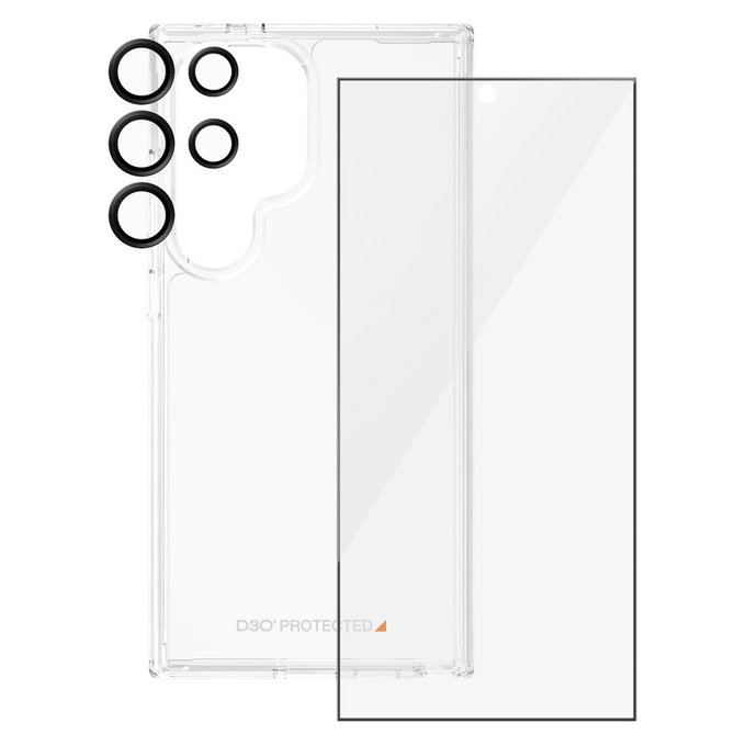 Bundle Hoops + Sticlă securizată UWF + Hard Case D3O pentru Samsung Galaxy S24 Ultra, PanzerGlass